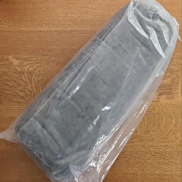 Anthropologie Velvet Trova Bolster Pillow - slate - Picture 12 of 13